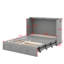 Lit escamotable double pleine grandeur avec tiroir et ports USB