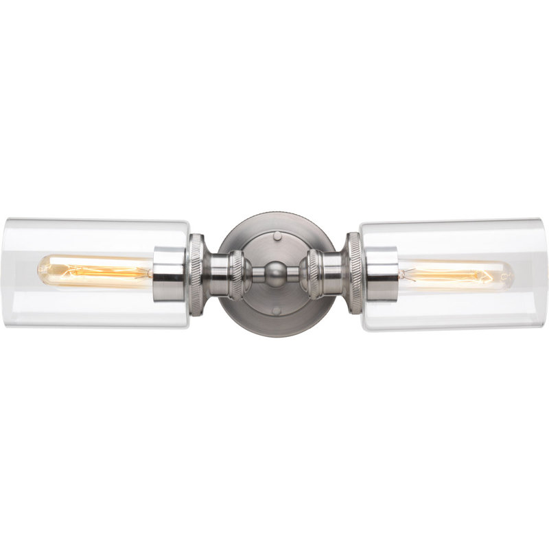Damariana 2 - Light Dimmable Vanity Light, Antique Nickel/Polished Chrome