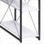 Bureaux avec tiroir de rangement + 8 compartiments ouverts, blanc moderne et amp; Bureau noir, l 47,5 po x P 24,5 po x H 41,5 po | Blanc + noir | Bois + métal-1679541749