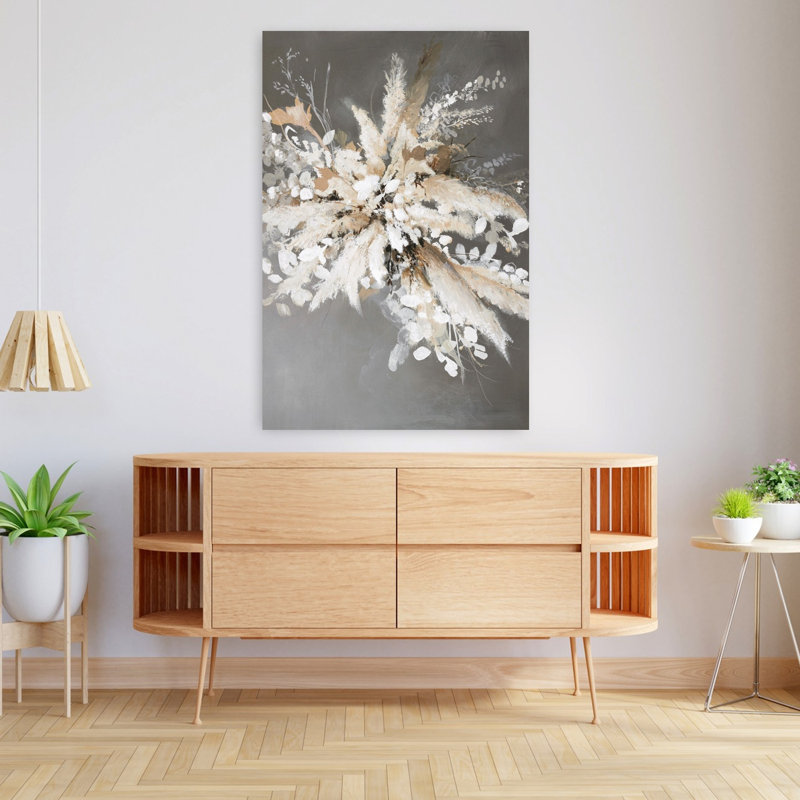 Feuilles légères 1, art contemporain abstrait, H 48 po x l 32 po