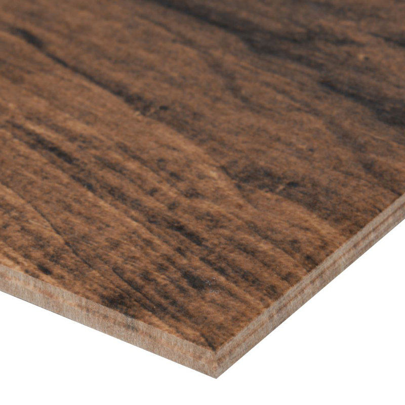 Carrelage mural en porcelaine mat 6 po x 36 po Juniper, Sépia
