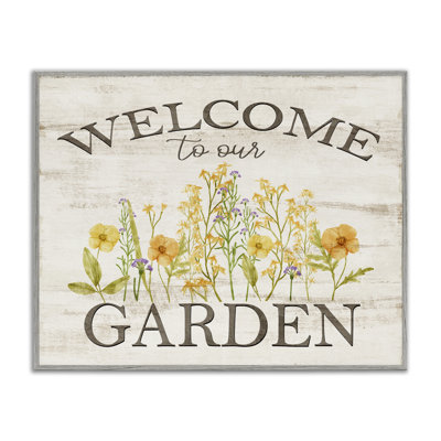 Welcome To Our Garden Framed Giclee Art by Kim Allen