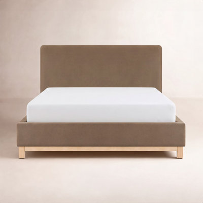Velvet Upholstered Platform Bed