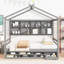 Lit double avec structure de toit-894244581