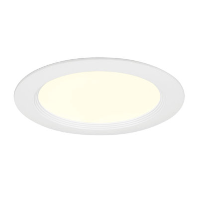 Midway 6" Slim 15W 1-Light Round Fire-Rated Trim - 5CCT