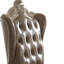Chaise pivotante de couleur grise et blanc os - Finition rétro élégante