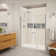 Lyna 58.38'' - 59.38'' W x 70'' H Pivot Frameless Shower Door with Clear Glass