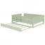 Lit double vert avocat avec tablettes intégrées, petit escalier, rails de sécurité et lit gigogne pour enfants-1762620546-1762620547