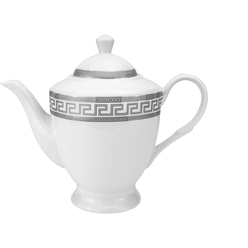 Mercer41 Ocilla 43oz. Geometric Teapot, Silver