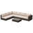 Quadrell 6 - Person Outdoor Wicker Patio Conversation Furniture Set with Optional Fire Pit Table-1746821167-1810013373
