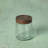 Clear Glass Jar with Metal Cladding Lid Small