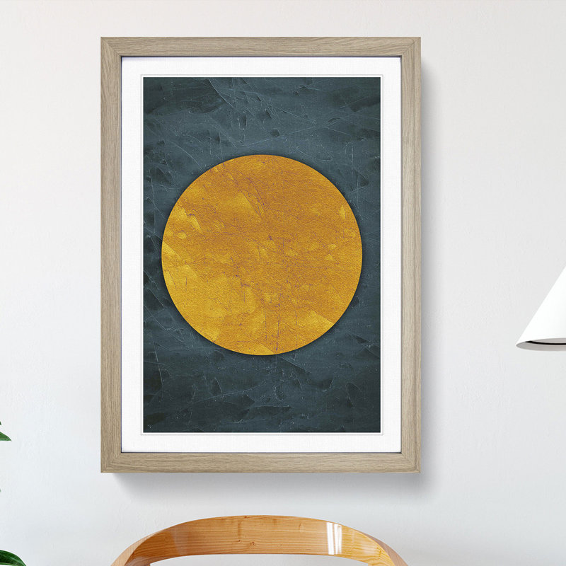 The Sun A1 - Framed Print, 90cm H x 65cm W x 2cm D, Oak