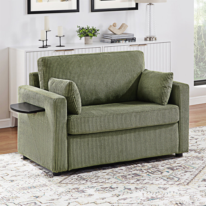Canapé-lit avec matelas pliable, Vert