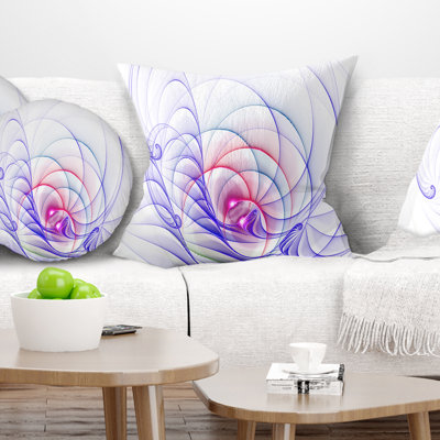 3D Blue Surreal - Abstract Printed Throw Pillow