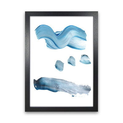 Light Blue Paint Strokes 1 Piece Wall Art