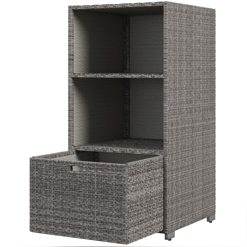 Porte-serviettes de piscine Outsunny Valet, Gris foncé