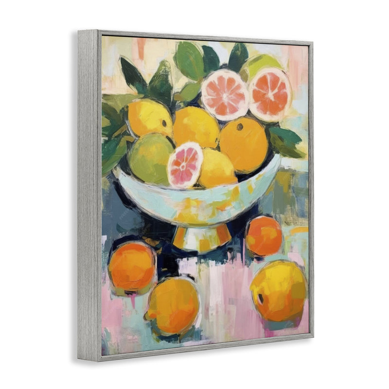 Abstrait d'agrumes, art giclée par LSR Design Studio, H 20 po x l 16 po, Estampe numérique Farmhouse
