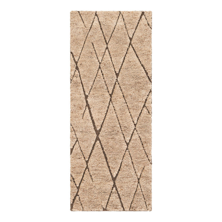 Tureka Hand Knotted Wool Geometric Area Rug 