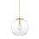 Bay Ridge - 1-Light Large Pendant - Aged Brass Finish - Clear Glass