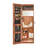 Solid Wood Jewelry Armoire Organizer Cabinet With Full-Length Mirror, 47.5X14.3 In Wall-Mounted Lockable With LED Light-213706345