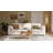 39"W Solid Oak Mid-Century Modern Coffee Table with Drawer and Storage Shelf-359090615-359090610