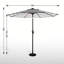 Parasol de marché noir et blanc à rayures 9 pi-209100789