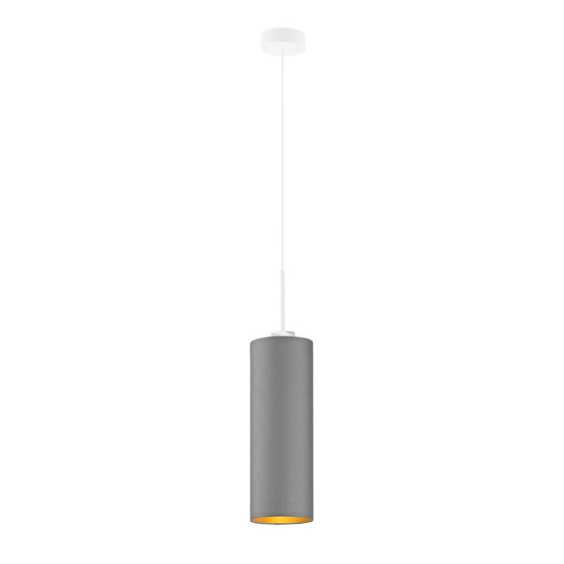 Ashraff 1 - Light Cylinder Pendant, White, Grey
