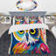 Ensemble de housse de couette Colorful Owl Popart Watchers II - Owl-101242963