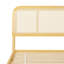 Lit plateforme en bois massif avec tête de lit en rotin Blomquist-91924900-91949588