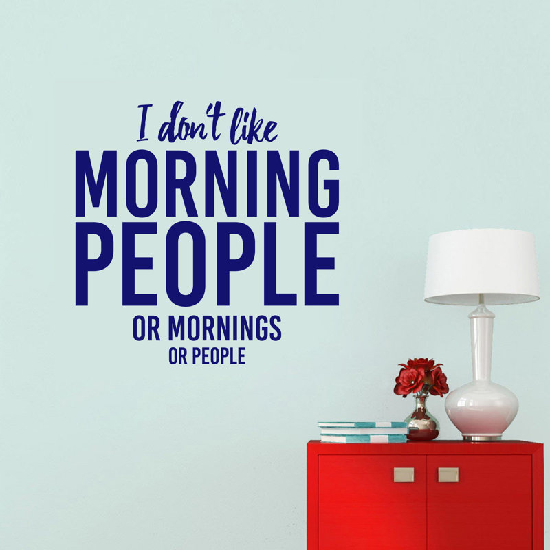 Décalcomanie murale i not like people people, Bleu marine