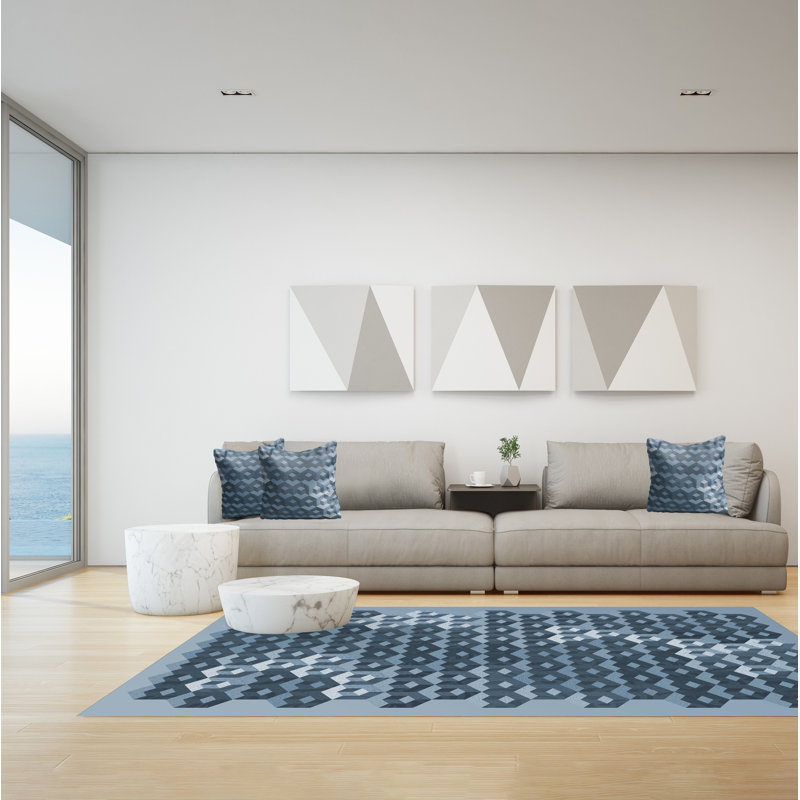 Gerdy Geometric Area Rug, Rectangle 140 x 200cm