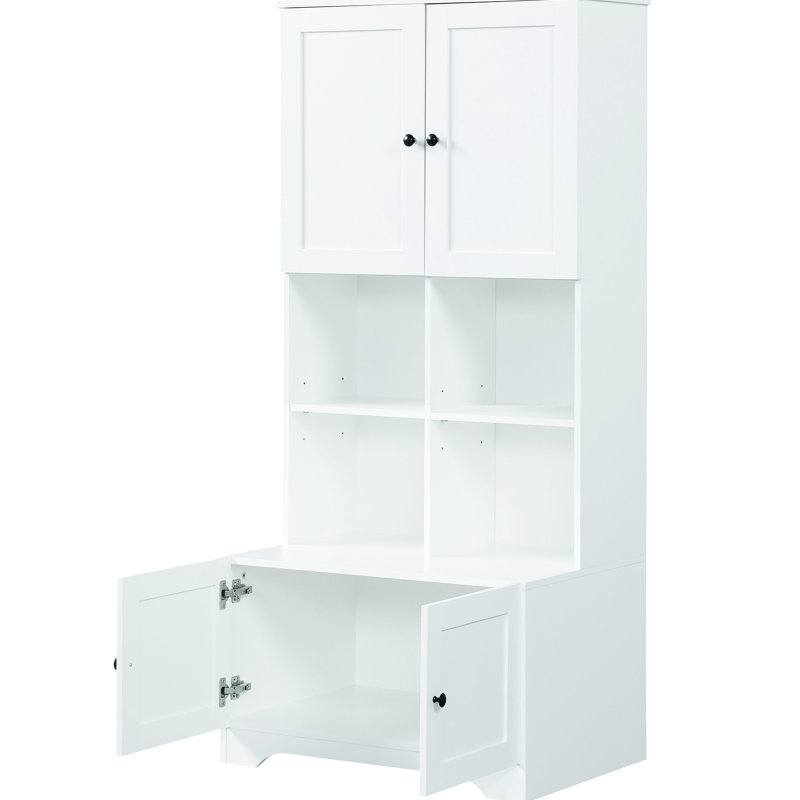 Armoire de salle de bain autoportante - 4 portes blanche et eau de plancher durable 4 portes