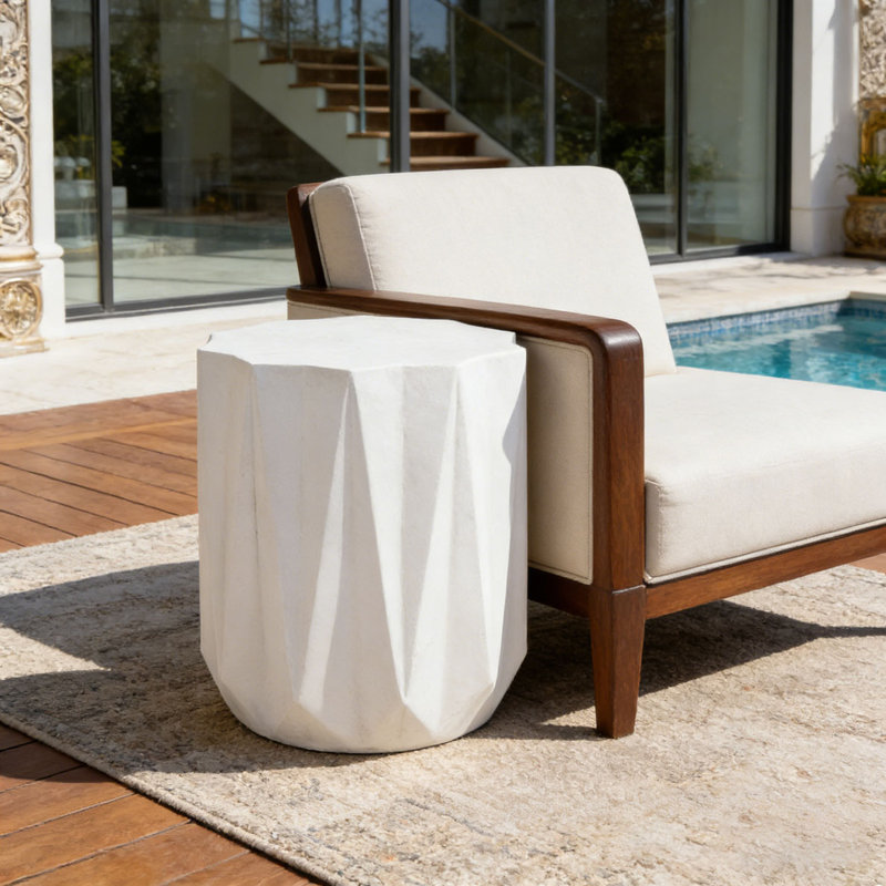 Outdoor LightWeight Concrete Side Table