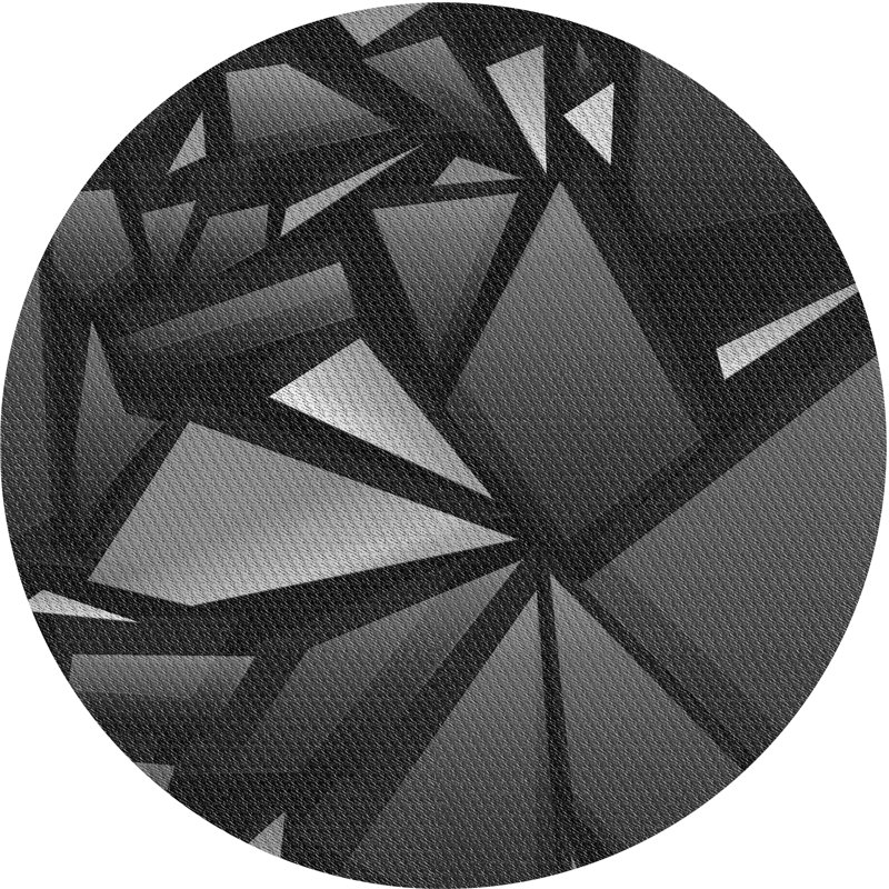 Performance Wool Abstract Indoor Rug, Round 4'
