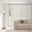 Pewter Mesh 4-Panel Single Rail Panel Track Extendable 48"-88"W x 116"H, Panel width 23.5"-93182832-93182833