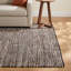 Tapis géométrique tissé à plat à la main Gabino en noir / ivoire-1571754234