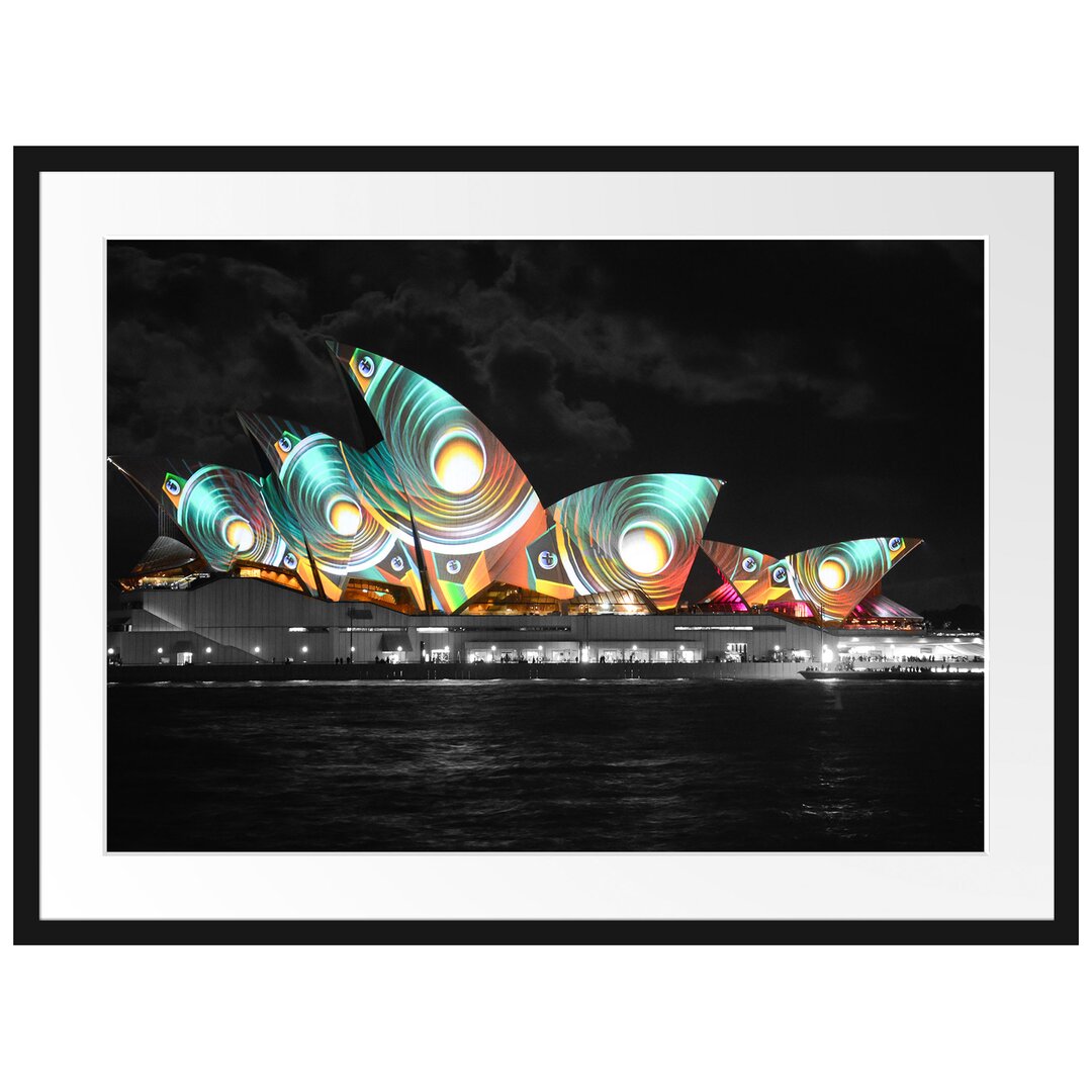 Sydney Opera House bei Nacht" Gerahmtes Poster