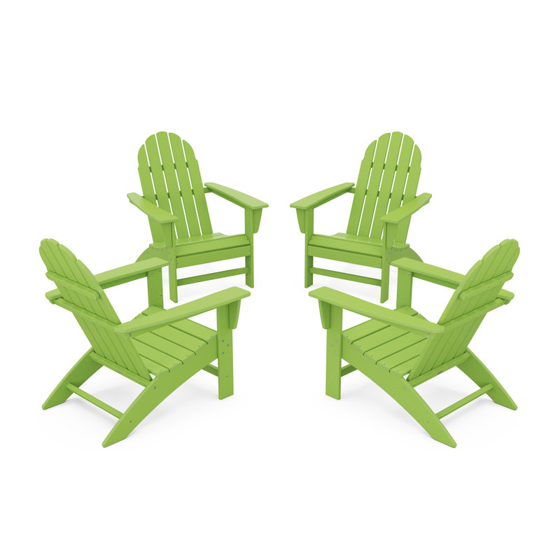 Ensemble de conversation POLYWOOD Vineyard Adirondack, Limette