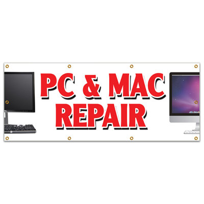 Bannière de réparation PC et Mac