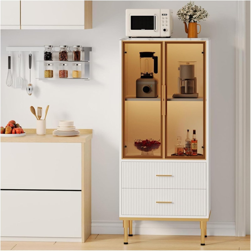 54.8cm Kitchen Pantry, White