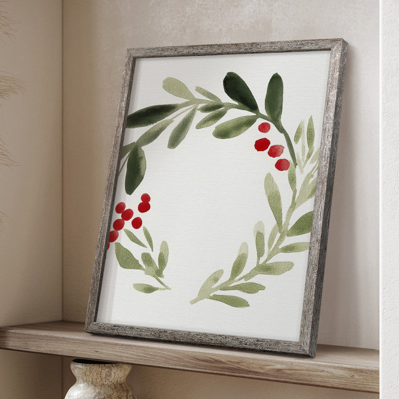 «Christmas Holiday Art» CECXLV III, reproduction d'art encadrée - bois massif, H 30 po x l 24 po