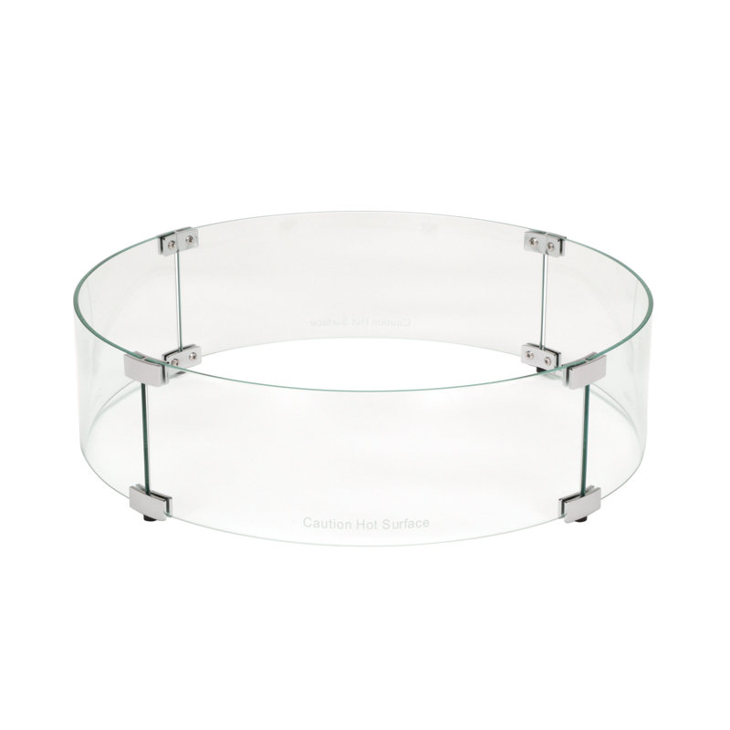 Garde-vent rond pour foyer, H 6 po x l 23 po x P 23 po