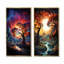 Baobab africain, teintes cosmiques - ensemble d'art mural sur toile arbre baobab de 2-1427675279-1427675280