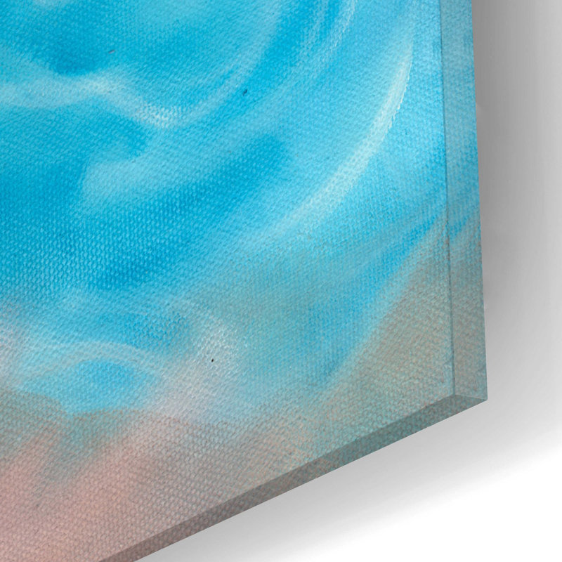 «Beachy Pinks» par Louise Montillio, art mural en verre acrylique, H 12 po x l 12 po x P 0,13 po