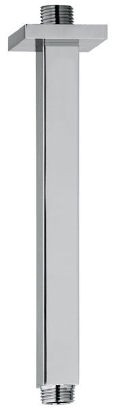 Bras de douche et bride de plafond 7 po square Super Rain, Nickel brossé
