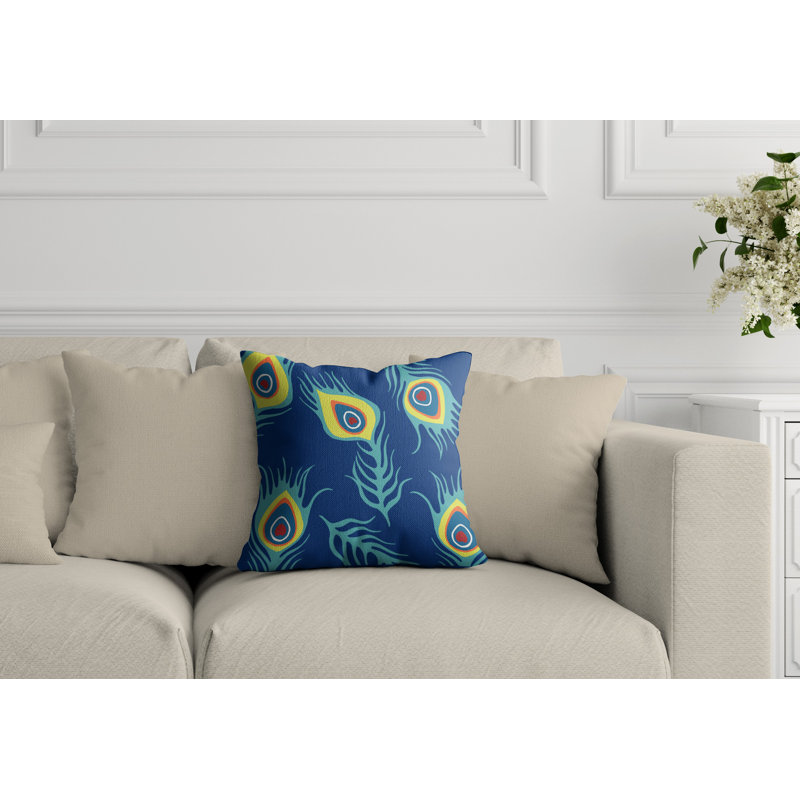 Housse et insert de coussin d'extérieur carré Lake, H 17 po x l 17 po, Bleu marine