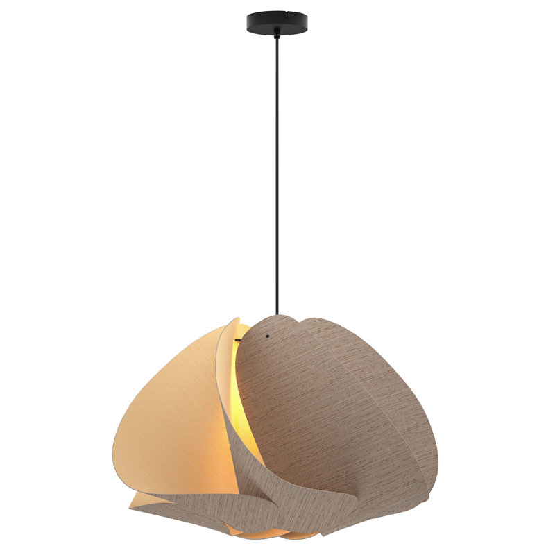 Luminaire suspendu Matilda, Chêne gris, H 15,8 po x l 26,8 po x P 26,8 po