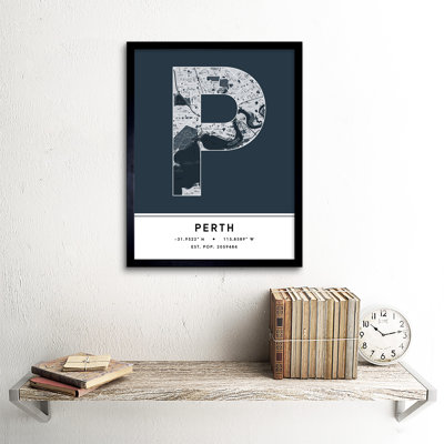 Perth Australia City - Single Picture Frame Typography