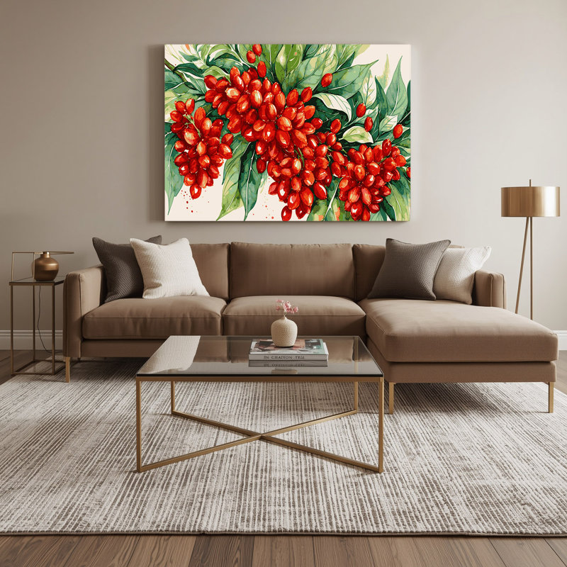 Fruit Goji Berry Brown Canvas Wall Art, 12" H x 18" W