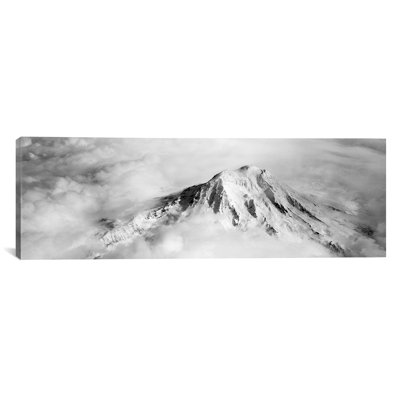 Panoramic Aerial View of a Snowcapped Mountain, Mt Rainier, Mt Rainier National Park, Washington State Photographic Print on Canvas